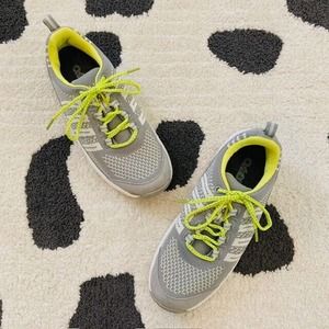 Orthofeet $145 Women's Size 7.5 BioFit Coral Stretch Orthotic Knit Gray Sneaker